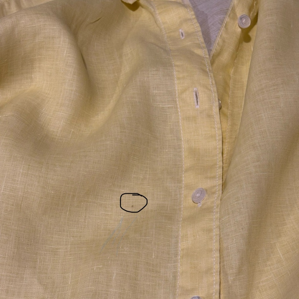 Tommy Bahama Light Yellow Casual Shirt 100% Linen - Picture 16 of 16